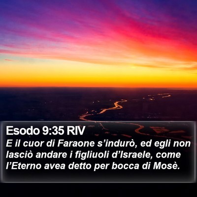 Esodo 9:35 RIV Bible Verse Image