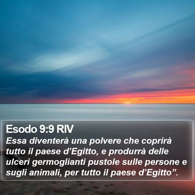 Esodo 9:9 RIV Bible Verse Image
