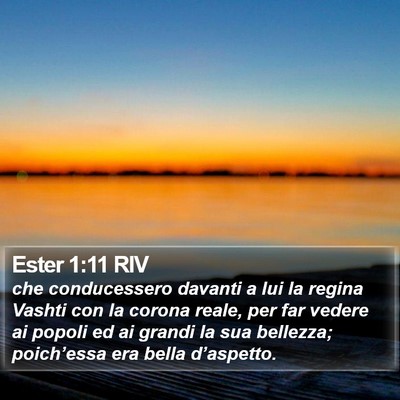 Ester 1:11 RIV Bible Verse Image