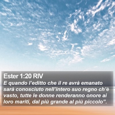 Ester 1:20 RIV Bible Verse Image