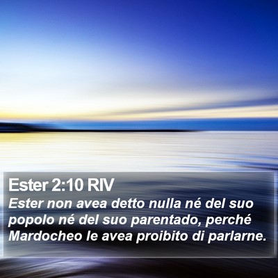 Ester 2:10 RIV Bible Verse Image