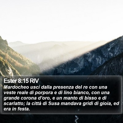 Ester 8:15 RIV Bible Verse Image