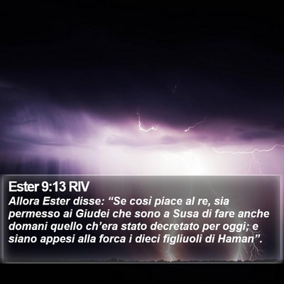 Ester 9:13 RIV Bible Verse Image