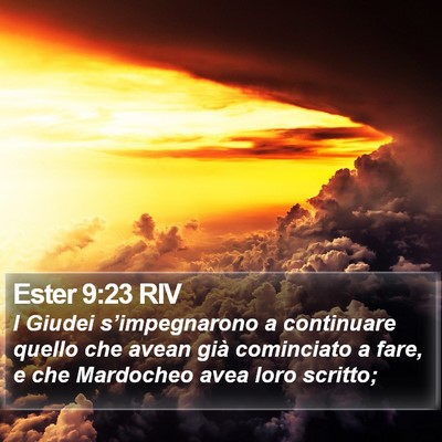 Ester 9:23 RIV Bible Verse Image