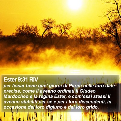 Ester 9:31 RIV Bible Verse Image