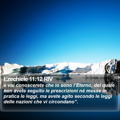 Ezechiele 11:12 RIV Bible Verse Image