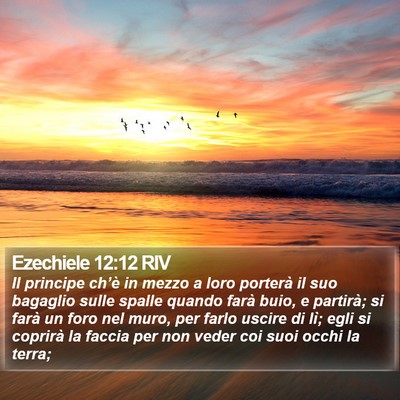 Ezechiele 12:12 RIV Bible Verse Image
