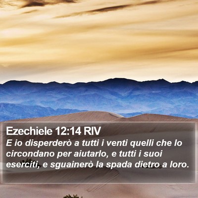 Ezechiele 12:14 RIV Bible Verse Image