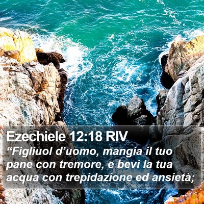 Ezechiele 12:18 RIV Bible Verse Image