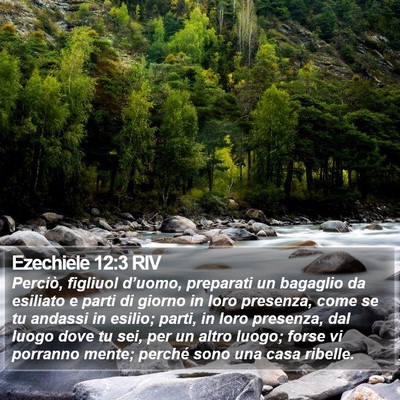 Ezechiele 12:3 RIV Bible Verse Image