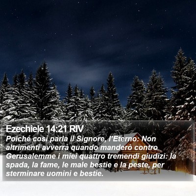 Ezechiele 14:21 RIV Bible Verse Image