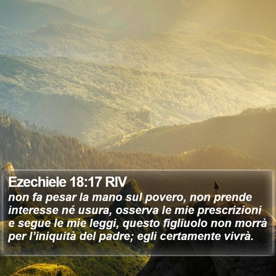 Ezechiele 18:17 RIV Bible Verse Image
