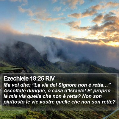 Ezechiele 18:25 RIV Bible Verse Image