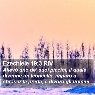 Ezechiele 19:3 RIV Bible Verse Image