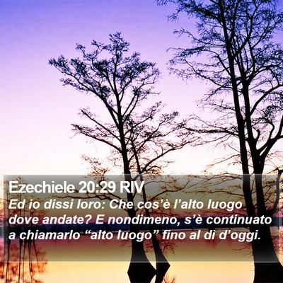 Ezechiele 20:29 RIV Bible Verse Image