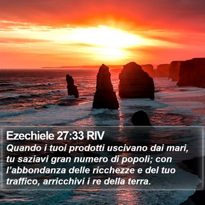 Ezechiele 27:33 RIV Bible Verse Image