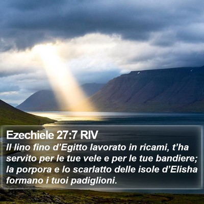 Ezechiele 27:7 RIV Bible Verse Image