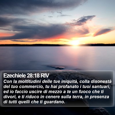 Ezechiele 28:18 RIV Bible Verse Image