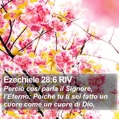 Ezechiele 28:6 RIV Bible Verse Image