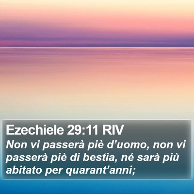 Ezechiele 29:11 RIV Bible Verse Image