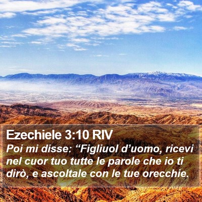 Ezechiele 3:10 RIV Bible Verse Image
