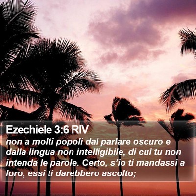 Ezechiele 3:6 RIV Bible Verse Image