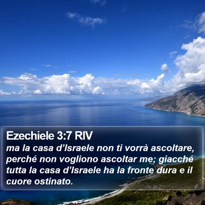 Ezechiele 3:7 RIV Bible Verse Image