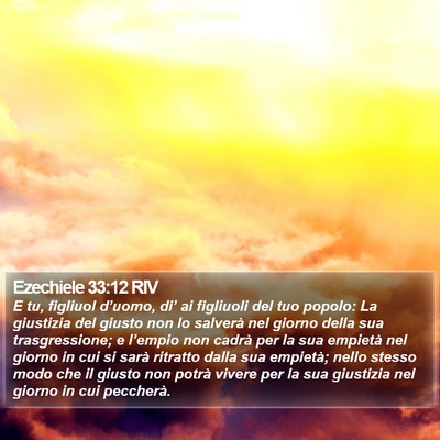 Ezechiele 33:12 RIV Bible Verse Image