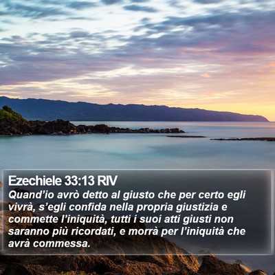Ezechiele 33:13 RIV Bible Verse Image