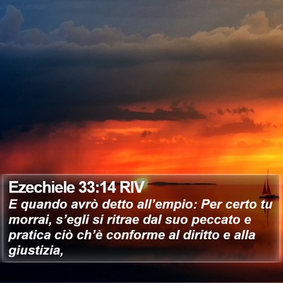 Ezechiele 33:14 RIV Bible Verse Image