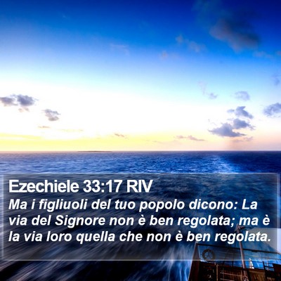 Ezechiele 33:17 RIV Bible Verse Image