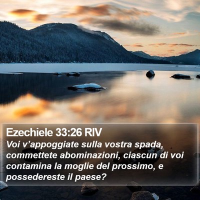 Ezechiele 33:26 RIV Bible Verse Image