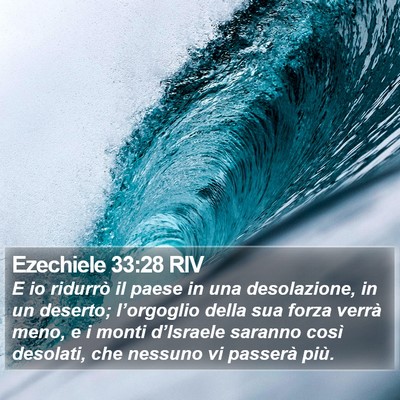 Ezechiele 33:28 RIV Bible Verse Image