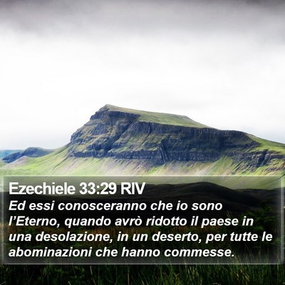 Ezechiele 33:29 RIV Bible Verse Image