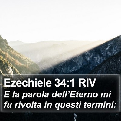 Ezechiele 34:1 RIV Bible Verse Image