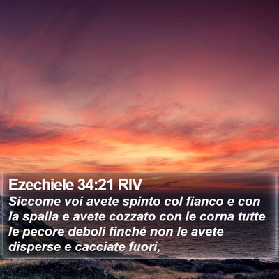 Ezechiele 34:21 RIV Bible Verse Image