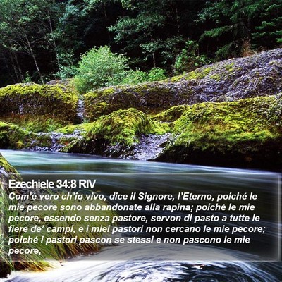 Ezechiele 34:8 RIV Bible Verse Image