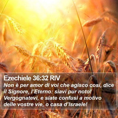 Ezechiele 36:32 RIV Bible Verse Image