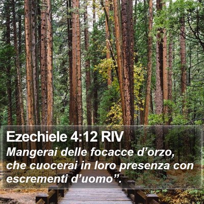 Ezechiele 4:12 RIV Bible Verse Image