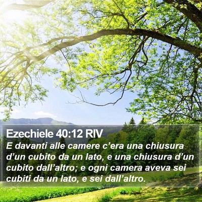 Ezechiele 40:12 RIV Bible Verse Image