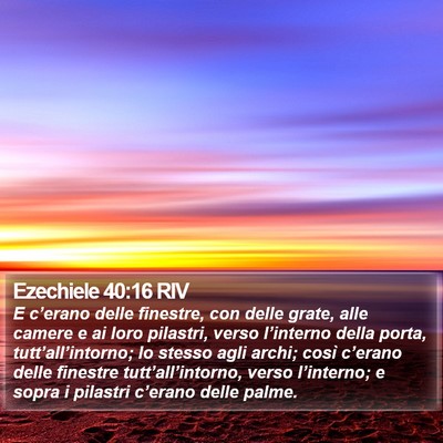 Ezechiele 40:16 RIV Bible Verse Image