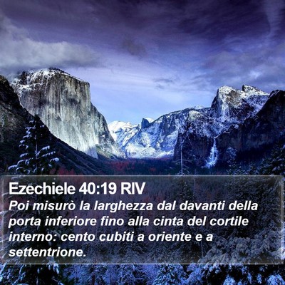 Ezechiele 40:19 RIV Bible Verse Image
