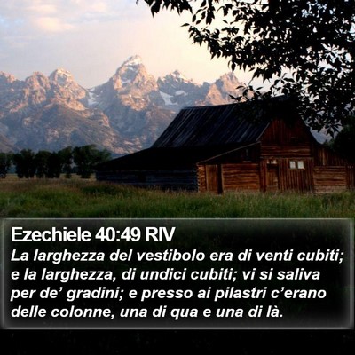Ezechiele 40:49 RIV Bible Verse Image