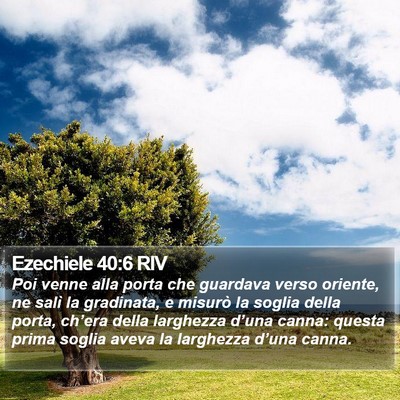 Ezechiele 40:6 RIV Bible Verse Image