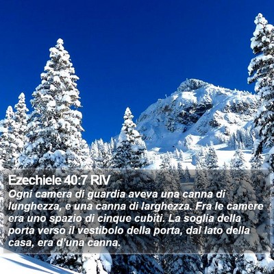 Ezechiele 40:7 RIV Bible Verse Image