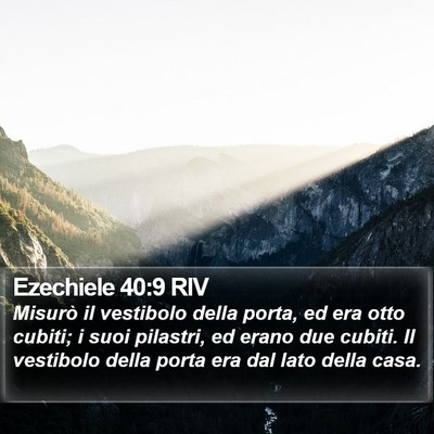 Ezechiele 40:9 RIV Bible Verse Image