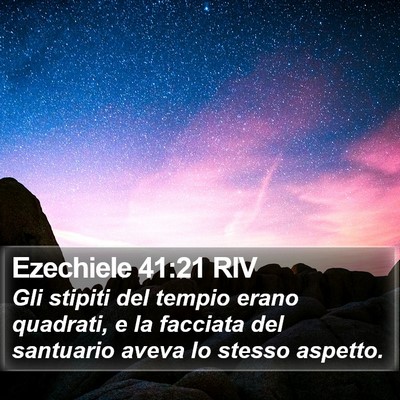 Ezechiele 41:21 RIV Bible Verse Image