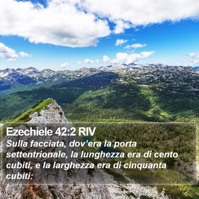Ezechiele 42:2 RIV Bible Verse Image
