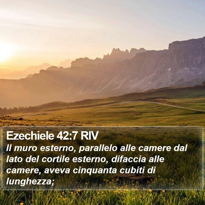 Ezechiele 42:7 RIV Bible Verse Image