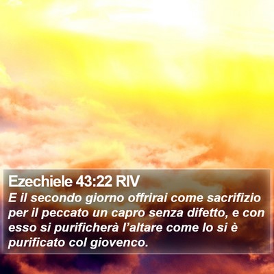 Ezechiele 43:22 RIV Bible Verse Image